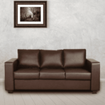Otas 3 Seater Sofa in Texas Brown Colour by FernIndia.com