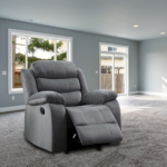 Oir 1 Seater Manual Recliner in Grey Colour by FernIndia.com