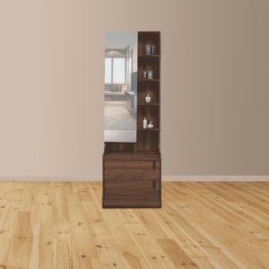 Arres Dresser with Hidden Mirror Storage in Wenge Finish by Fern India