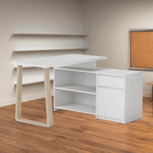 Aduj Study Table in Matte Frosty White Finish by Fern India