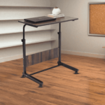 Eripme Height Adjusting Portable Laptop Table in Dark Walnut Finish by Fern India