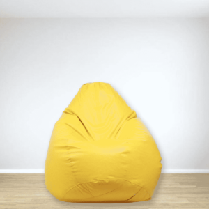 Cissalc XXXL Bean Bag with Beans in Yellow Colour by Fern India