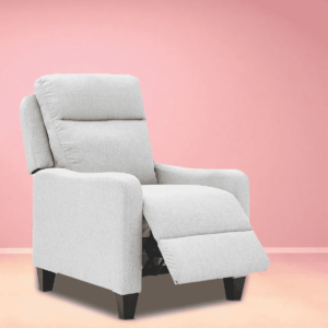 Rotnev Manual Pushback Recliner In Grey Color By FernIndia.Com