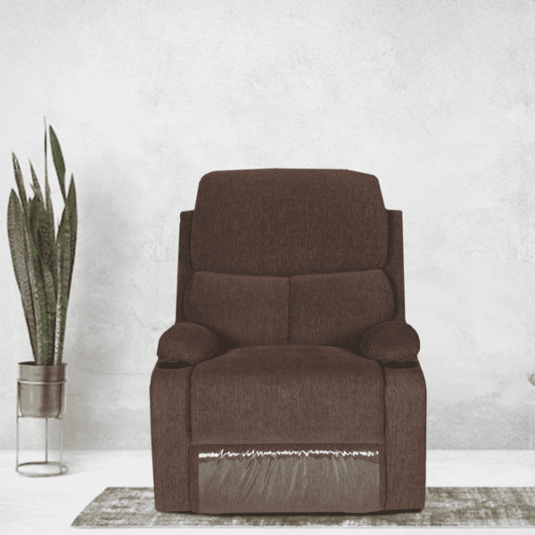 Ttam 1 Seater Recliner in Brown Color by FernIndia.com