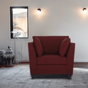 Adnarim 1 Seater Sofa in Garnet Red Colour by FernIndia.com