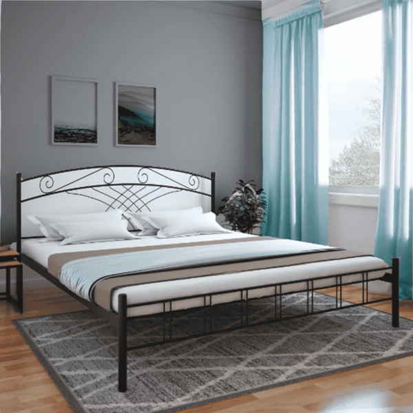 Obmin King Size Bed in Black Finish by Fern India
