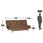 Ode Sofa Cum Bed in Brown Colour by FernIndia.com