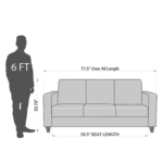Abla 3 Seater Sofa in Sandy Brown Colour by FernIndia.com