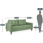 Engoloc 3 Seater Sofa in Green Colour by FernIndia.com