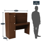 Renniw Hutch Table in Rigato Walnut Finish by Fern India