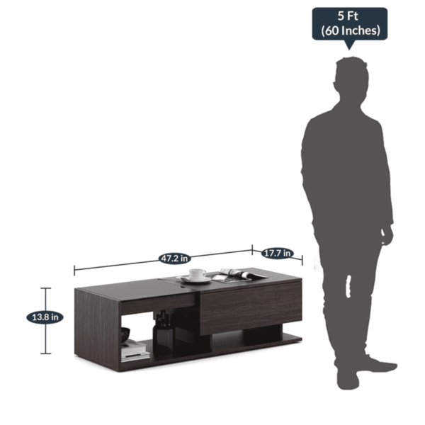 Oce Coffee Table In Choco Walnut Finish By Fern India