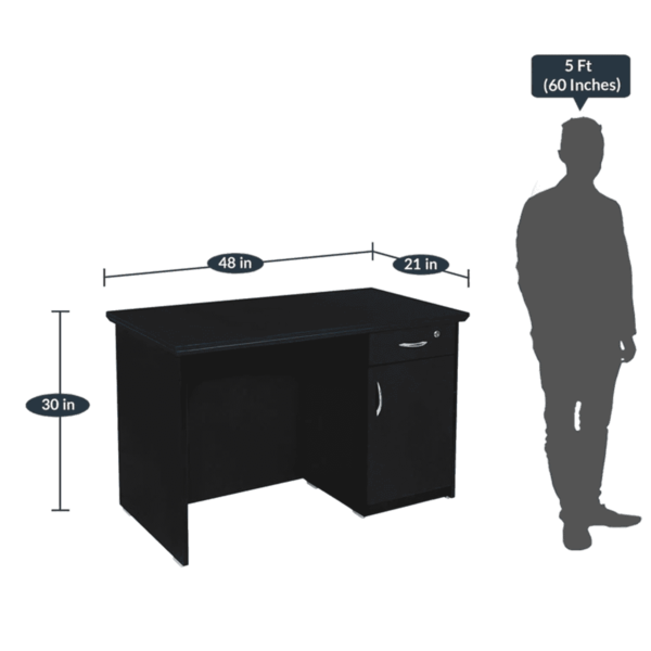 Etaga Office Table in Wenge Colour by Fern India