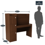 Renneiw Hutch Table in Rigato Walnut Finish by Fern India