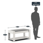 Oce Coffee Table In Frosty White Finish By Fern India
