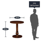 Reprah Solid Wood End Table in Provincial Teak Finish by Fern India