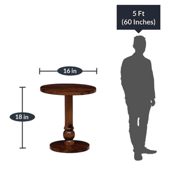 Reprah Solid Wood End Table in Provincial Teak Finish by Fern India