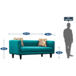 Ikin 3 Seater Sofa in Sea Green Colour By FernIndia.com