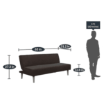 Naznab Sofa Cum Bed in Dark Brown Colour by FernIndia.com