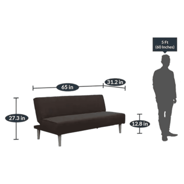 Naznab Sofa Cum Bed in Dark Brown Colour by FernIndia.com