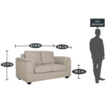 Serdna 2 Seater Sofa in Beige Colour by FernIndia.com