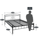 Obmin King Size Bed in Black Finish by Fern India