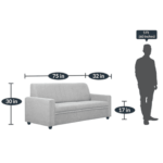 Tragttuts 3 Seater Sofa in Grey Colour By FernIndia.com