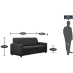 Tragttuts 3 Seater Sofa in Charcoal Grey Colour By FernIndia.com