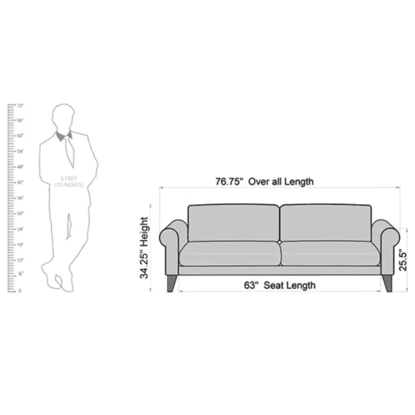 Ogeuf 3 Seater Sofa in Garnet Red Colour by FernIndia.com