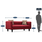 Ikin 3 Seater Sofa In Maroon Colour By FernIndia.Com