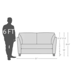 Adnarim 2 Seater Sofa in Sandy Brown Colour by FernIndia.com