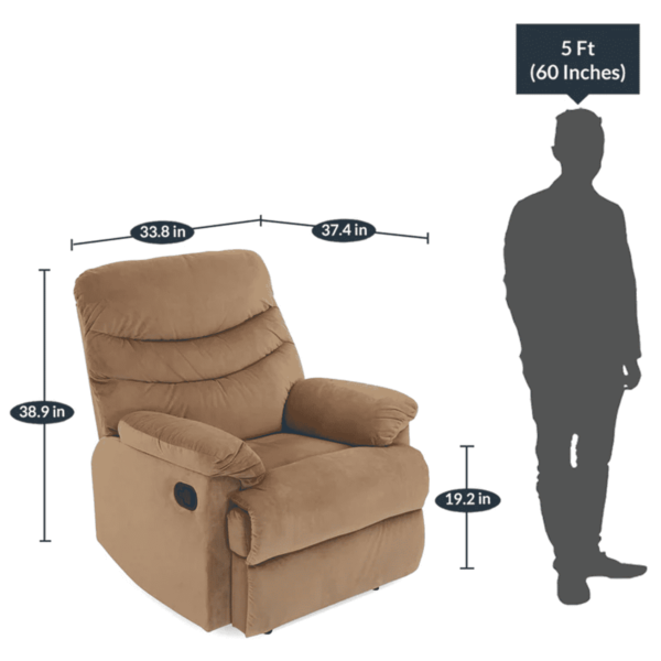 Notleks 1 Seater Recliner in Brown Colour by FernIndia.com