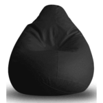 Cissalc XXL Bean Bag with Beans in Black Colour by Fern India
