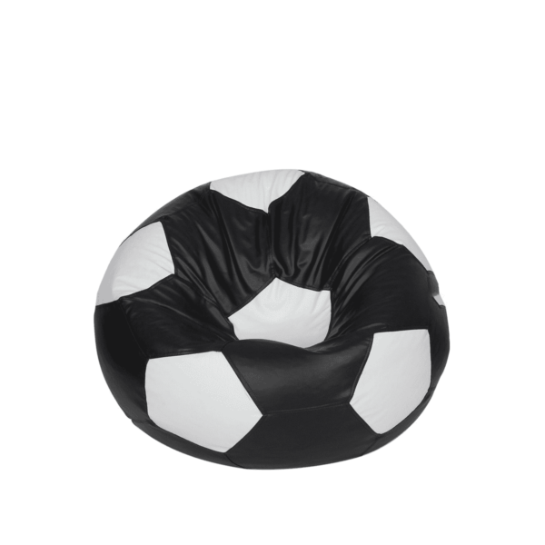 FootBall XXXL Bean Bag with Beans in Black & White Colour by Fern India