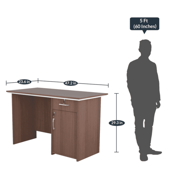 Sutulp Office Table in Acacia Finish by Fern India