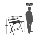 Anaidna Foldable Study Table in Wenge Finish by Fern India