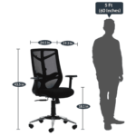 Erutan Ergonomic Chair in Black Colour by Fern India