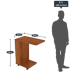 Regayov Portable table in Brazilian walnut Finish by Fern India