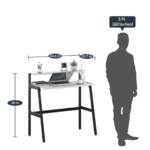 Oir Foldable Study Table in Frosty White Colour by Fern India