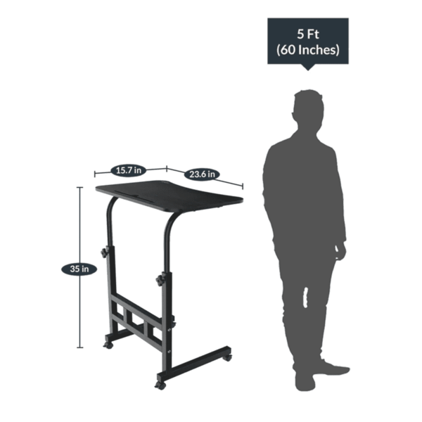 Raht Adjustable Laptop Table in Black Colour by Fern India