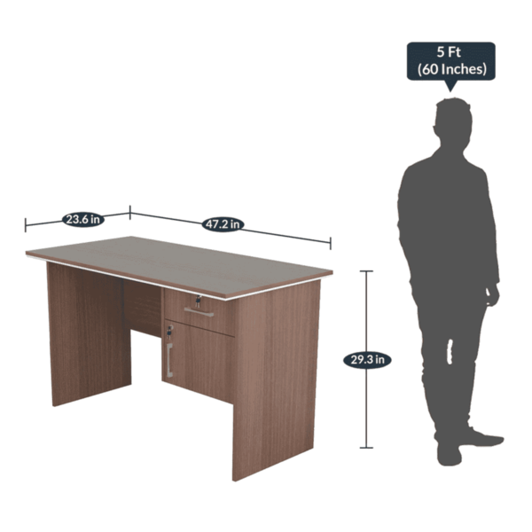 Sutulp Office Table in Acacia Finish by Fern India