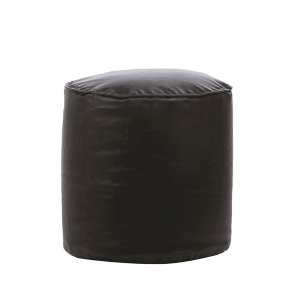 Combo Retser XXXL Bean Bag & Round Pouffe with Beans in Black Colour by Fern India