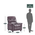 Ecinev 1 Seater Manual Recliner in Brown Color by FernInida.com