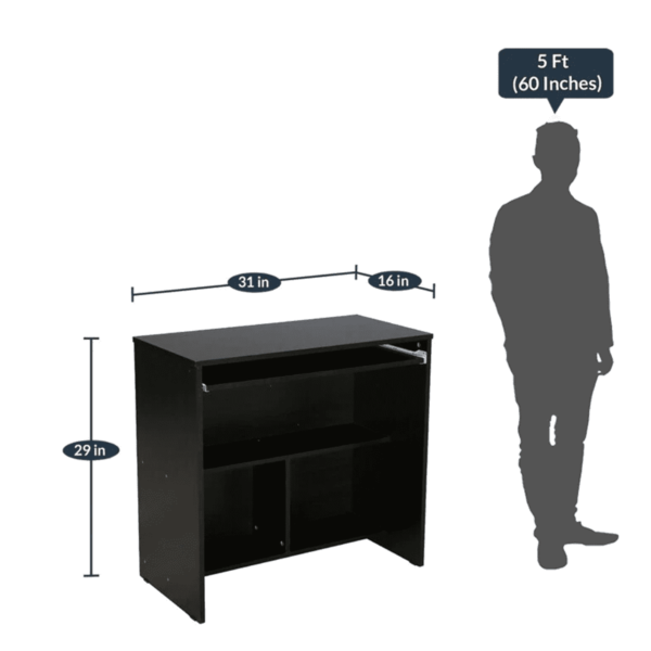 Arika Computer Table in Wenge Finish by Fern India