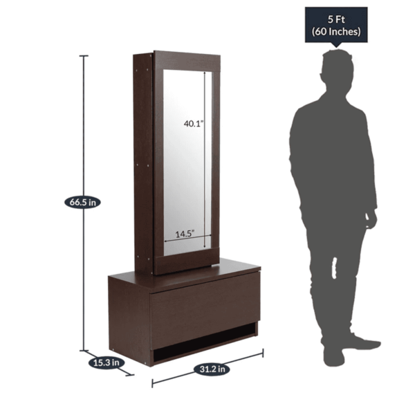 Attaynez Dressing Table in Columbia Walnut Finish by Fern India