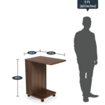 Noinapmoc Portable table in Dark Oak Finish by Fern India