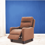 Rotnev Manual Pushback Recliner In Tan Color by FernIndia.com
