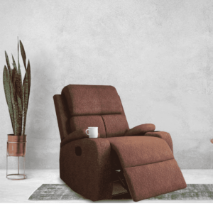 Ttam 1 Seater Recliner in Brown Color by FernIndia.com