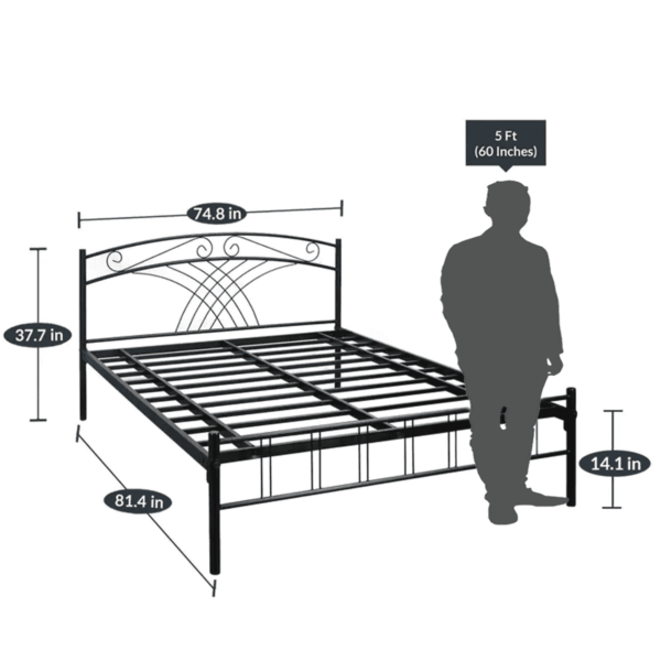Obmin King Size Bed in Black Finish by Fern India
