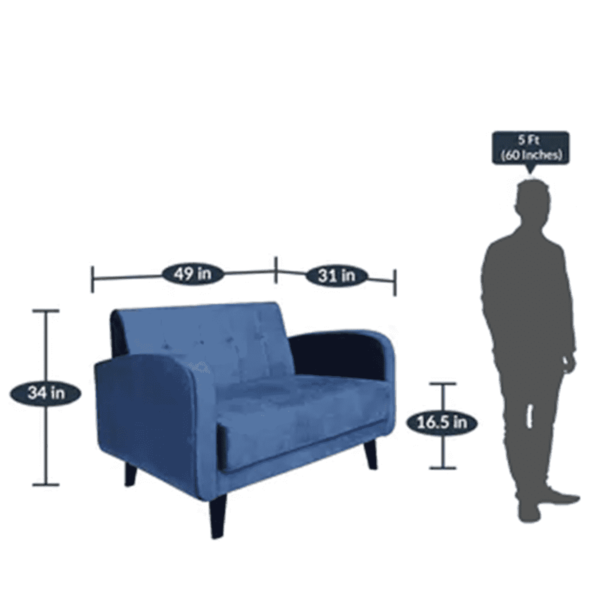 Emor 2 Seater Sofa in Blue Colour by FernIndia.com