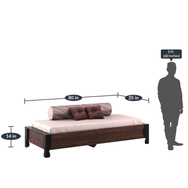 Omsok Polo Day Bed In Sheesham Woodpore Finish By Fern India